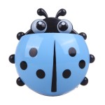 Toothbrush and toothpaste holder, ladybug, blue color